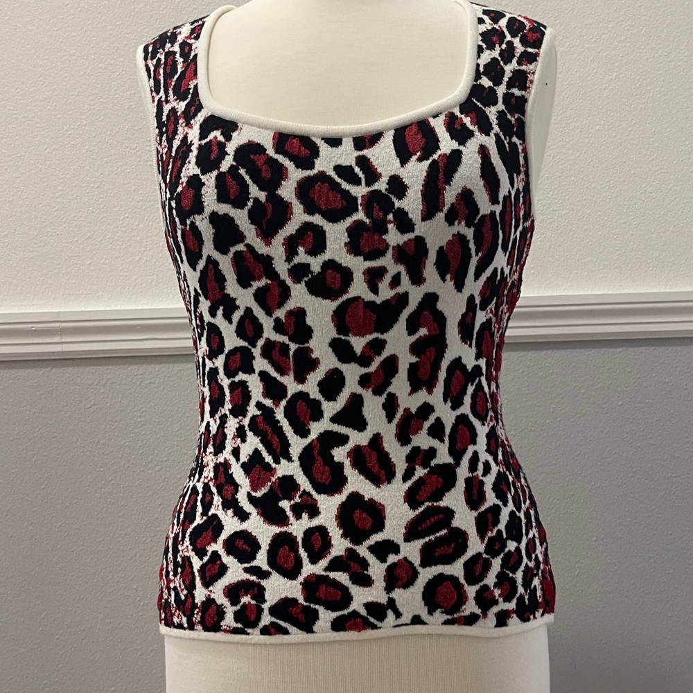 Angelica Val Animal Print Tank Top Size M